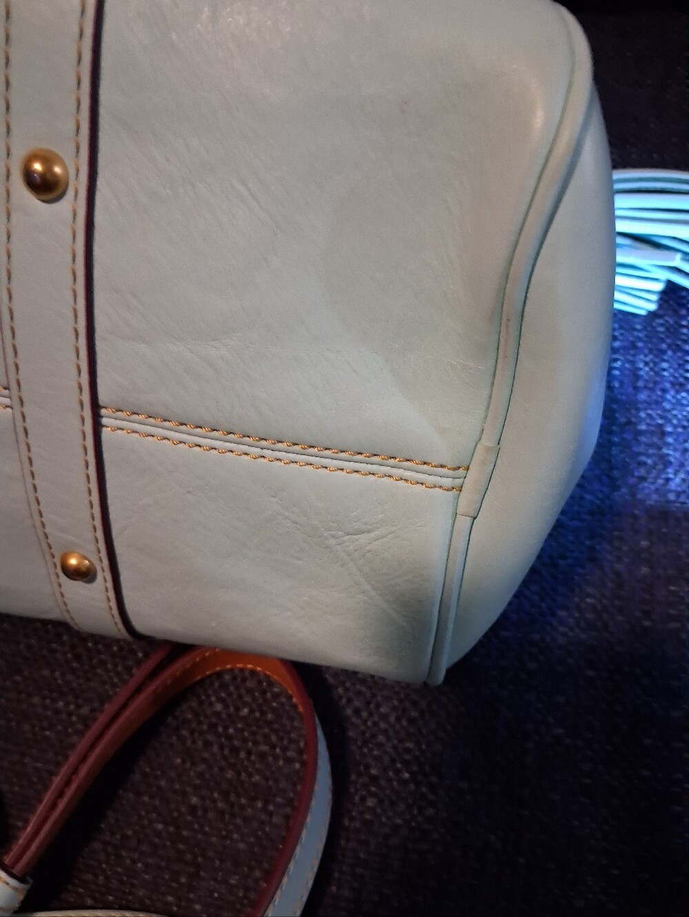LARGE DOONEY AND BOURKE FLORENTINE SATCHEL - Picture 6 of 16